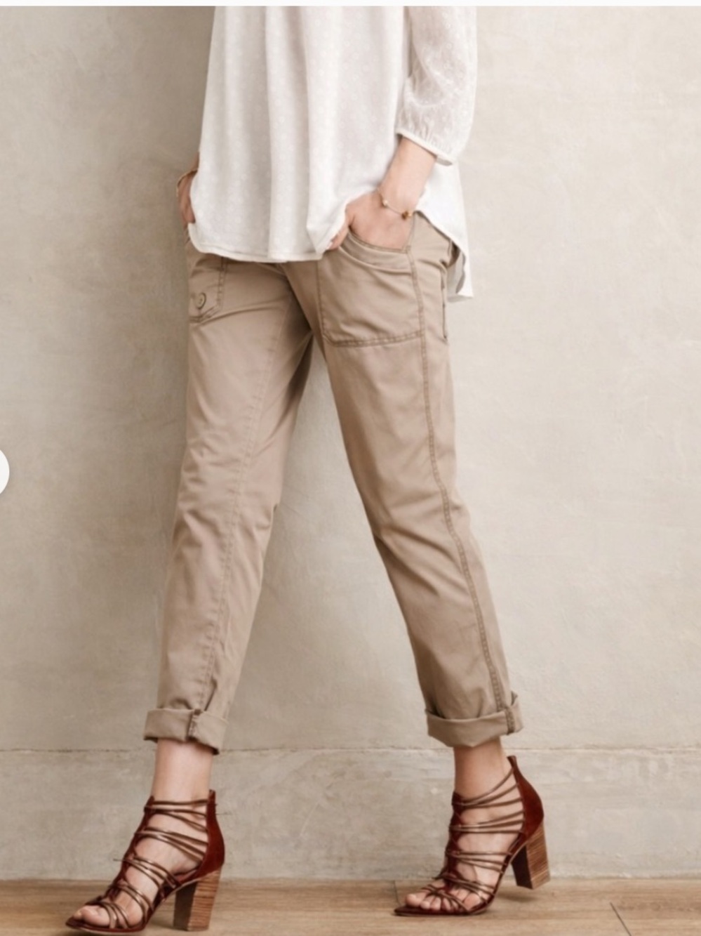 Anthropologie Hei Hei Wanderer Cargo Pants - Tan - 25